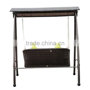 2016 Rattan Swing Chair Garden Patio Swinging Hammock Bench Seat Bed Lounger 3 Seater thumbnail-5