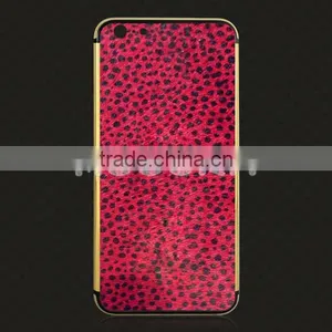 Luxury Crocodile Leather Real 24k Gold Housing, Gold Plated Housing for IPhone 6S 6Plus thumbnail-5