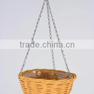 Set of 3 French Countryside Decorative Light Blue Willow Hanging Basket Planters thumbnail-2