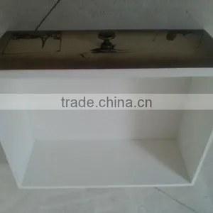 European Style Printing Design Colorful Antique Bedside Table Wood Storage Cabinet thumbnail-2