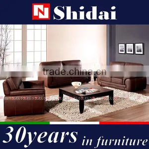 Germany Living Room Leather Sofa, Stainless Steel Sofa Set, Germany Leather Sofa 930 thumbnail-1