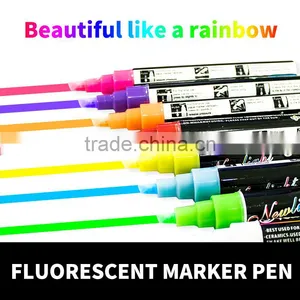 Multi-color Fluorescent Highlighter Durable Marker Pen / Double-end Fluorescent Magic Marker Pen thumbnail-1