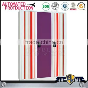 Spraying Decoration 3 Door Metal Wardrobe Godrej Almirah Designs With Price thumbnail-4