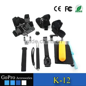 2016 Hot Selling 12 in 1 Products Kit Used for Gopros Heros 4 Sports Camera Accessories Kit Mount for Action Camera thumbnail-3