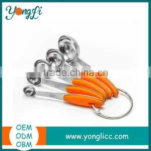 Wholesale Silicone Stainless Steel Measuring Cups and Measuring Spoon Set thumbnail-3