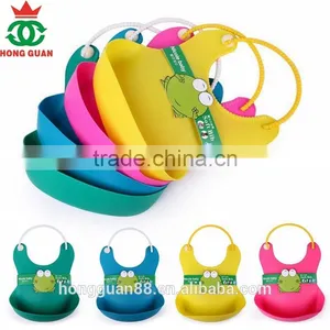 Best Sell High Quality Water-proof Cute Silicone Baby Bib thumbnail-1