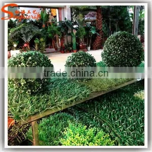 Plastic Boxwood Balls Hollow Artificial Topiary Grass Ball Customized Any Size Artificial Grass Ball thumbnail-2