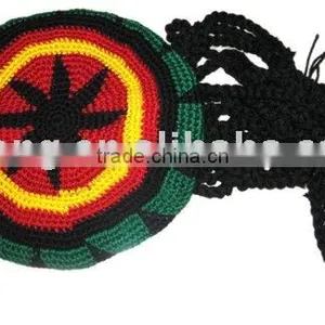 2014 Cheap Synthetic Colorful With Fake Hair Ladies Crochet Hat thumbnail-1