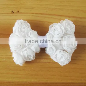 Shabby Bow Flower Clip for Kids Hair Accessories thumbnail-4