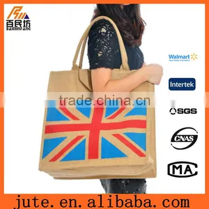 Christmas Tote Used Bag Jute Fabric Recycling Sack thumbnail-1
