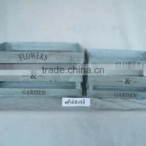 Garden Decorative Wooden Flower Pot With Blackboard thumbnail-2
