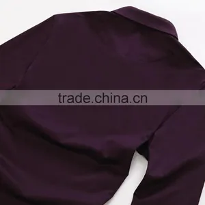 Mens Wholesale Slim Fit Solid Cotton Long Sleeve Polo t Shirt thumbnail-5