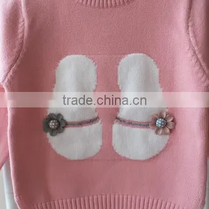 S17751A Latest Design Knitted Pullover Girls' Stylish Sweaters thumbnail-5