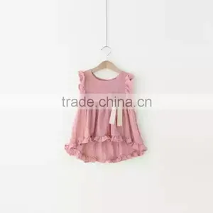 2016 High Quality Pink Latest Design Children Summer Dress for Girls thumbnail-1