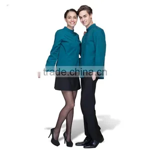 OEM Wholesales China Uniform Factory Modern Restaurant Hotel Staff Uniform thumbnail-1