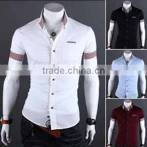 100% Cotton Casual Fashion Men's Short Sleeve Shirt thumbnail-1