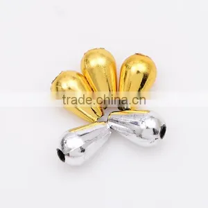 Painted Shiny Gold & Silver Plating Beads thumbnail-1