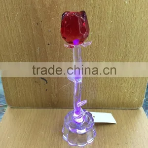 Crystal Flower With Led Light Base for Wedding Souvenir or Gift thumbnail-3