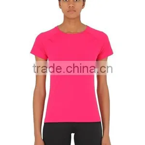 Oem Womens Dri Fit Running T-Shirts,Girls Crew Neck Sport T-Shirts for Marathon thumbnail-1