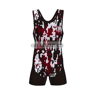 Custom Sublimation Youth Cool Wrestling Singlets thumbnail-2