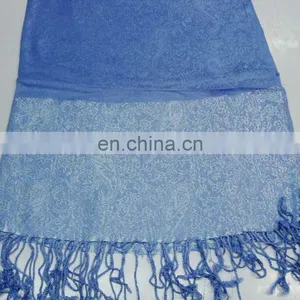 Viscose Jacquard With Zari Stoles thumbnail-1