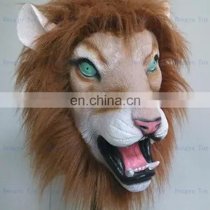 Hot Sale Realistic Animal Full Head Lion Mask With Wig thumbnail-1