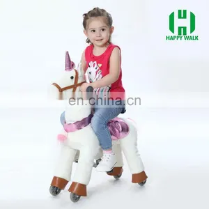 HI Small Size Ride on Furry Animal Outdoor Mechanical Horse for Children thumbnail-6