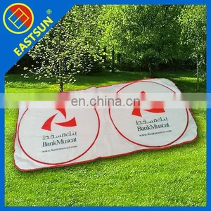 Low Cost Non-woven Double Circles White Car Sun Shade thumbnail-1