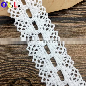 OLCT1944 2.5cm Fashion African White Cotton Crochet Guipure Lace for Ladies Dress thumbnail-6
