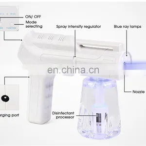2021 Newest Multi-functional Blue Ray Nano Atomizer Gun Dis-infection Steam Gun for Making up /dressing up thumbnail-6