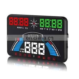 Car HUD OBD II OBD2 Head Up Display Projector Overspeed Voltage Alarm Water Temperature Rotating Speed Multifunction Display thumbnail-2