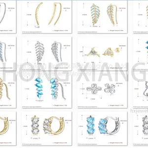 Branded Jewelry Style Fashion S925 Earrings Set thumbnail-1