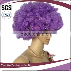 Cheap Dark Purple Synthetic Big Afro Party Wigs thumbnail-2
