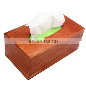 High Quality Wooden Bamboo Square Tissue Paper Holder Tissue Box thumbnail-1