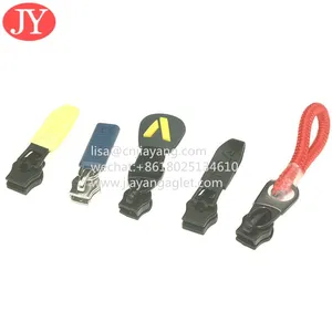 Zine Alloy Zipper Puller Inject PVC Rubber Zipper Slider Cord Zip Cord Puller Slider thumbnail-5