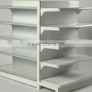 Supermarket Gondola Multi Layers Stand White Metal Stand thumbnail-1