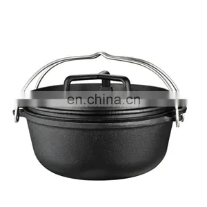 Cast Iron Seasoned 8QT Sandsport Outdoor Camping Cookware Portable Pan thumbnail-4