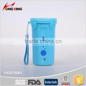 400ml 4 Side Lockable Portable Plastic Water Cup thumbnail-2