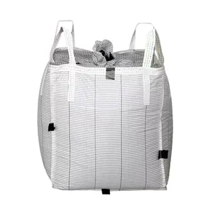 Baffled Type B FIBC Woven 1000kg Moistureproof Super Sacks 1 Ton Bag 1 Cubic Meter Bulk Bag for Metals and Minerals Bulk Bag thumbnail-3