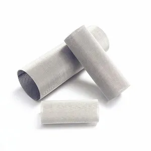 5 25 50 100 150 200 Micron SS 316 304 Stainless Steel Round Cylinder Screen Wire Mesh Filter Tubes thumbnail-1