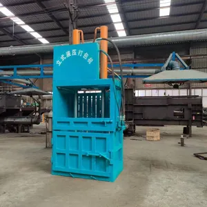 Vertical Hydraulic Wood Baling Press Semi-Automatic Baler for Waste Clothes Film Bottles Pouches Cases Cans Barrels Easy Operate thumbnail-4