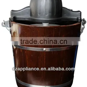 4 Quart Wooden Bucket Ice Cream Maker/Machine thumbnail-1