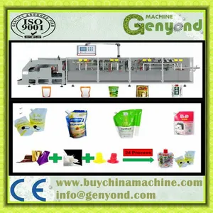 Pineapple Juice Pop Melon Seed Standing up With Spout Satchet/pouch/bag Filling Sealing Capping Packaging Machine thumbnail-3