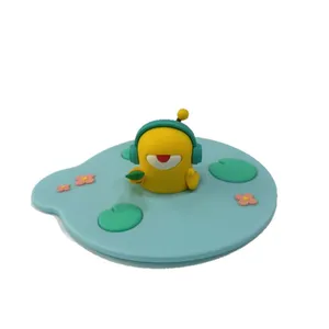 Custom OEM Silicone Cup Lids/Covers and Coasters With Decorative Handles Ideal for Cafes Coffee Tables and Promotional Gifts thumbnail-2