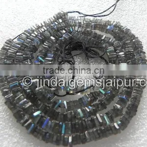 Wholesale In Bulk Labradorite Smooth Heishi Square Beads thumbnail-1