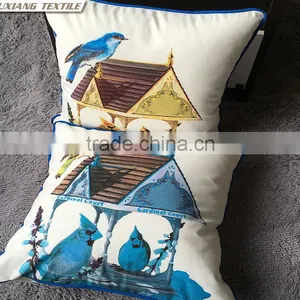 Wholesale Bird Custom Printting Chair Cushion Pillow thumbnail-3