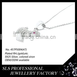 925 Silver Jewelry Design Fashion Copper Wooden Horse Pendant for Kids Gift of Jade Horse Pendant thumbnail-4
