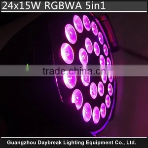 24x15w Led Par RGBWA 5in1 Stage Dmx Led Lighting Full Color Mixing Disco Led Par Can Factory Wholesale Good Price 24 * 15 thumbnail-2
