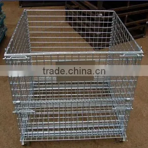 Galvanized Folding Foldable and Stackable Storage Cage thumbnail-1