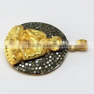 Wholesale Vintage Style Gold Polish Buddha 925 Sterling Silver Pendant, Silver Jewelry Supplier India thumbnail-5